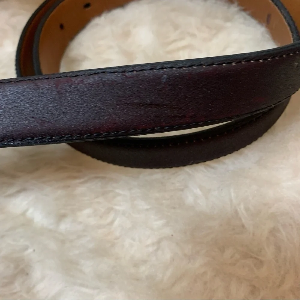 Peterborough Row Vintage Split Cowhide Brown/Black Genuine Leather Belt